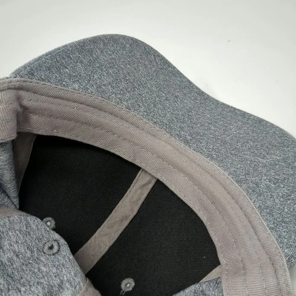 Baseball Cap Gray One Size Blank Jersey Sport Strapback Stretch Performance Hat